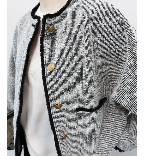 journal standard L'essage「《追加》【一部店舗＆WEB限定】GIOLICATWEED ドルマンジャケット 3」|ノーカラージャケット|