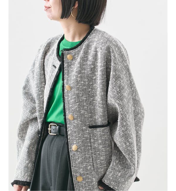 journal standard L'essage「《追加》【一部店舗＆WEB限定】GIOLICATWEED ドルマンジャケット 3」|ノーカラージャケット|