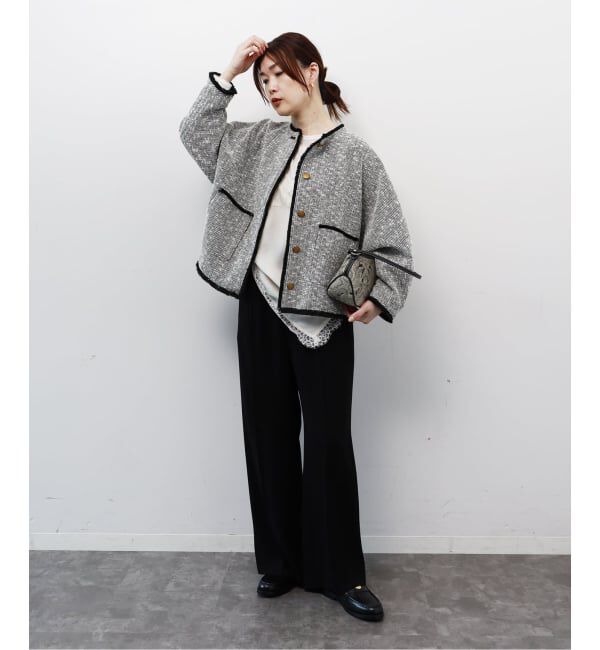 journal standard L'essage「《追加》【一部店舗＆WEB限定】GIOLICATWEED ドルマンジャケット 3」|ノーカラージャケット|