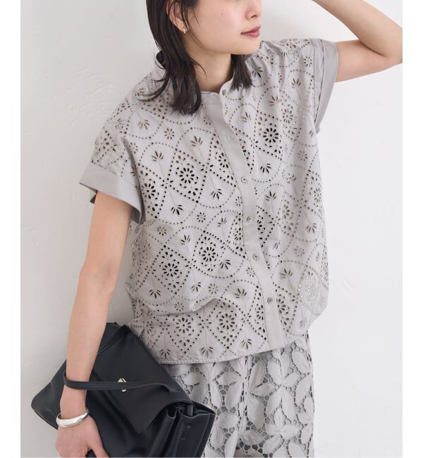 JOURNAL STANDARD「別注【TICCA / ティッカ】 レースフレンチシャツ JSP」|シャツ・ブラウス|グレー