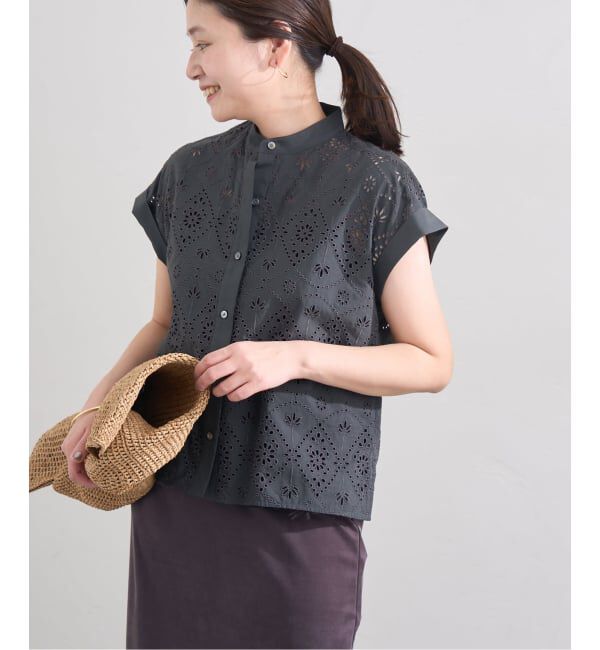 JOURNAL STANDARD「別注【TICCA / ティッカ】 レースフレンチシャツ JSP」|シャツ・ブラウス|カーキ
