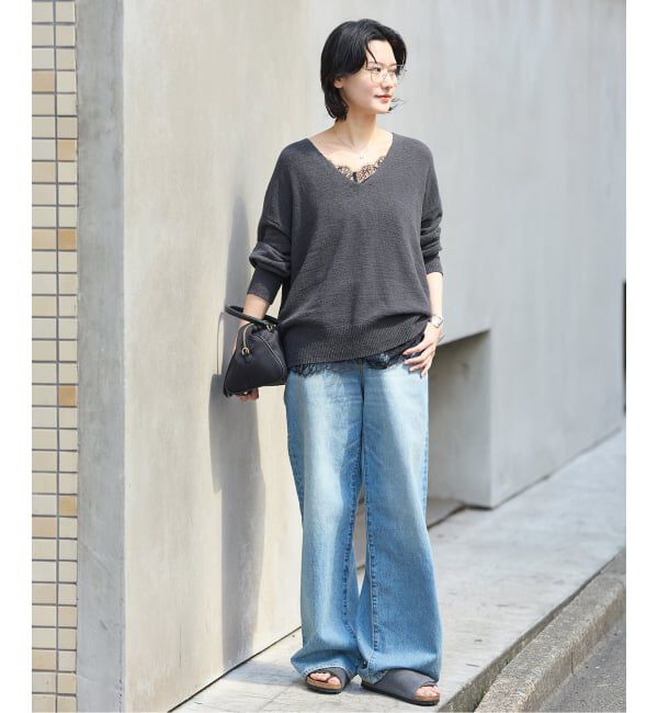 JOURNAL STANDARD「テープヤーンニュアンスVプルオーバー」|ニット・セーター|