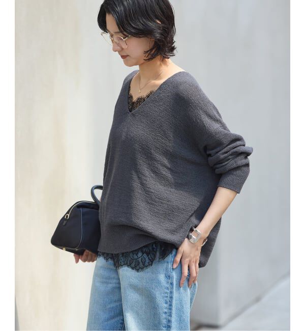 JOURNAL STANDARD「テープヤーンニュアンスVプルオーバー」|ニット・セーター|