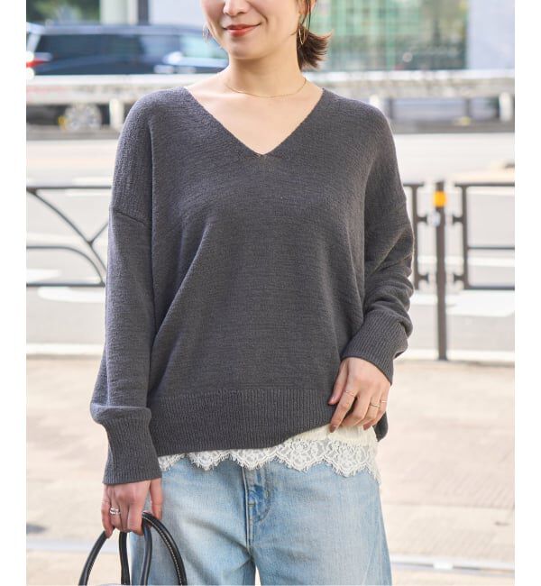 JOURNAL STANDARD「テープヤーンニュアンスVプルオーバー」|ニット・セーター|