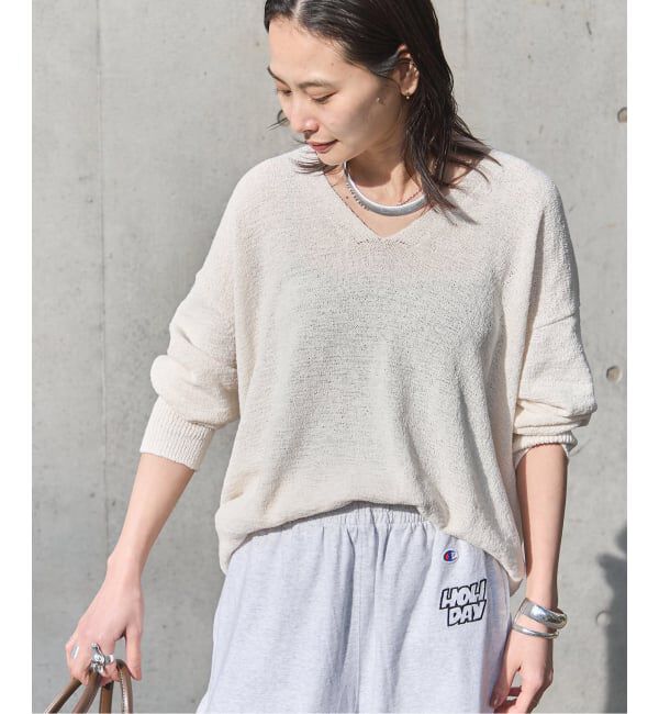 JOURNAL STANDARD「テープヤーンニュアンスVプルオーバー」|ニット・セーター|