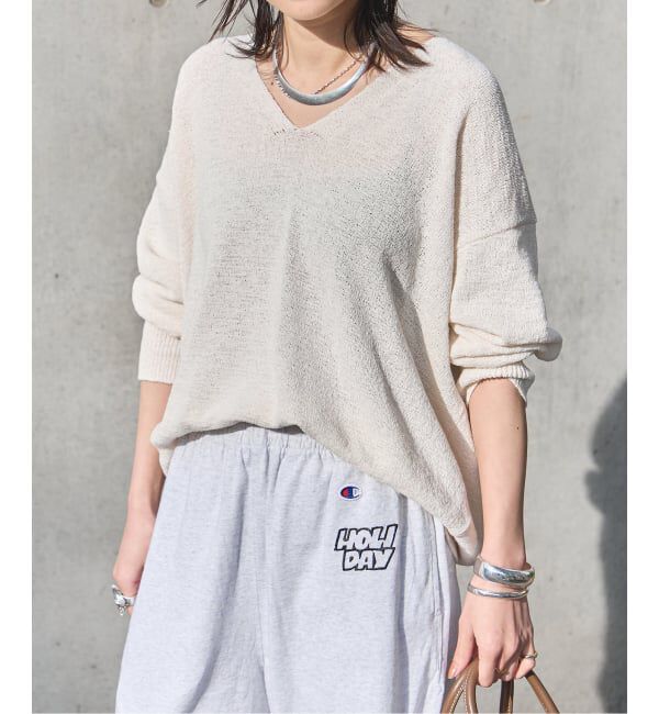 JOURNAL STANDARD「テープヤーンニュアンスVプルオーバー」|ニット・セーター|