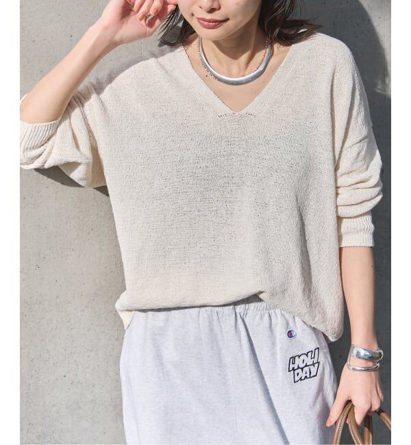 JOURNAL STANDARD「テープヤーンニュアンスVプルオーバー」|ニット・セーター|