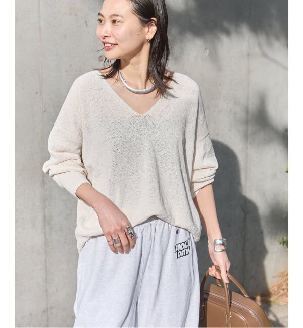 JOURNAL STANDARD「テープヤーンニュアンスVプルオーバー」|ニット・セーター|ナチュラル