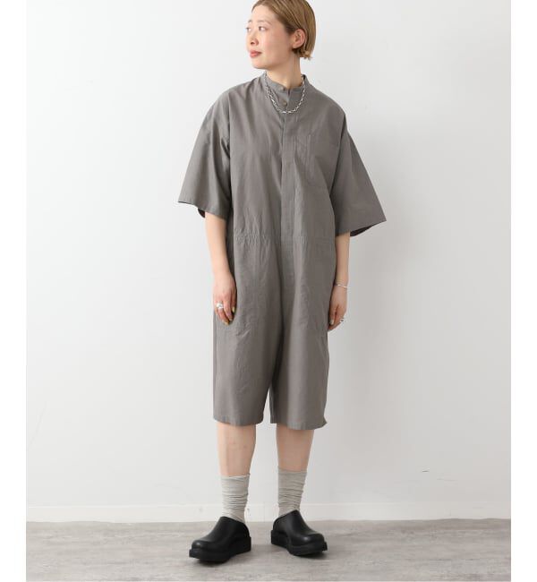 journal standard luxe「C/Cuタイプスタンドカラーハーフオールインワン」|オールインワン|ブラウン B