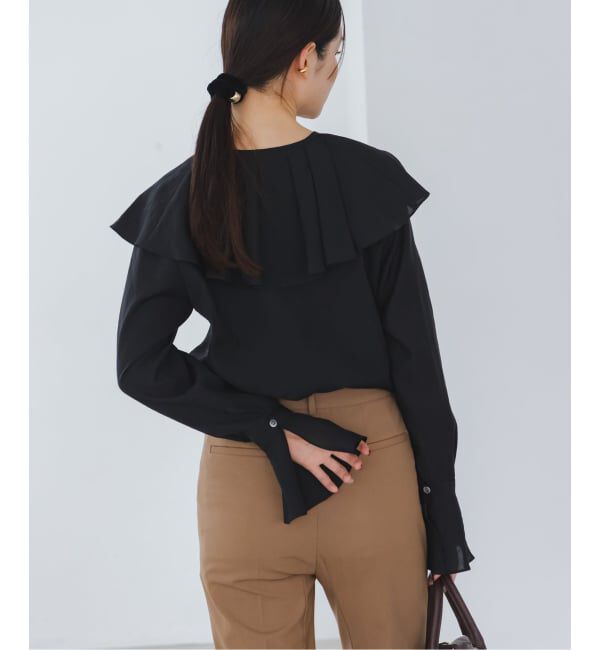 NOBLE「《追加》ブライトシアーフリルブラウス」|シャツ・ブラウス|