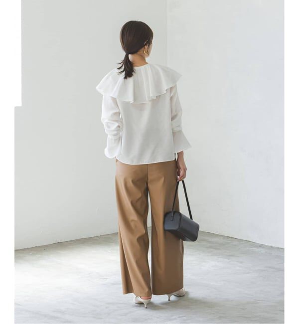 NOBLE「《追加》ブライトシアーフリルブラウス」|シャツ・ブラウス|