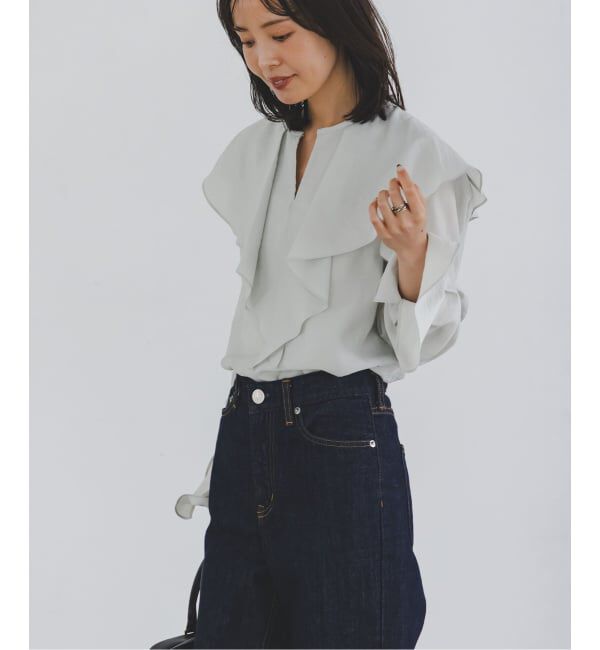 NOBLE「《追加》ブライトシアーフリルブラウス」|シャツ・ブラウス|