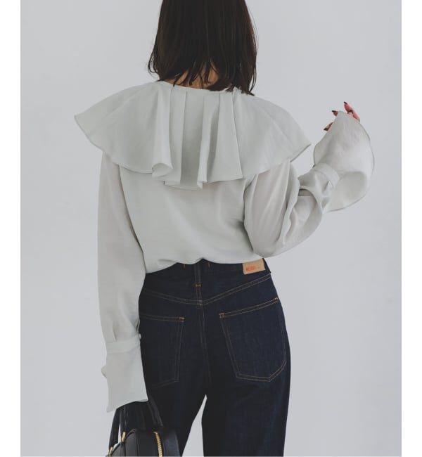 NOBLE「《追加》ブライトシアーフリルブラウス」|シャツ・ブラウス|