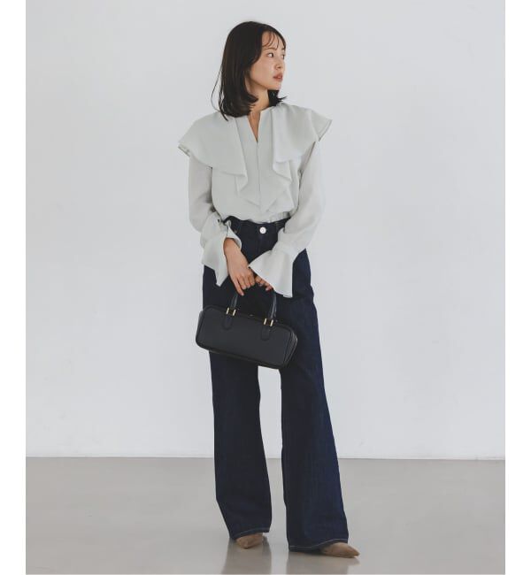 NOBLE「《追加》ブライトシアーフリルブラウス」|シャツ・ブラウス|