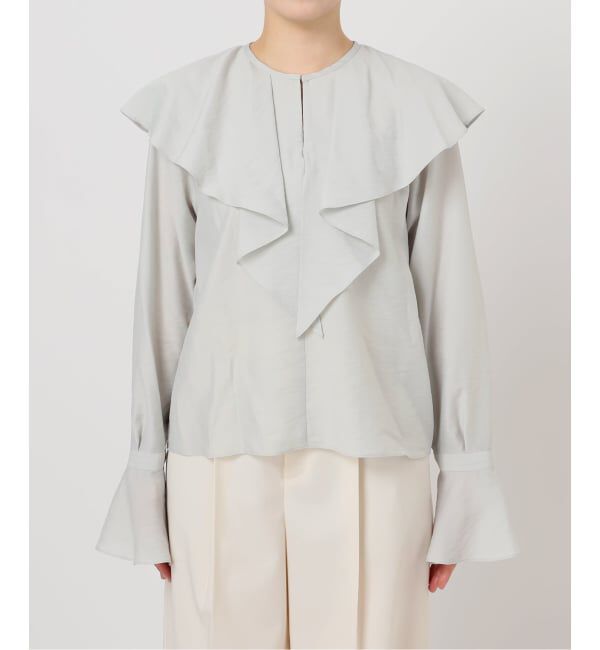 NOBLE「《追加》ブライトシアーフリルブラウス」|シャツ・ブラウス|