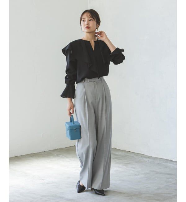 NOBLE「《追加》ブライトシアーフリルブラウス」|シャツ・ブラウス|