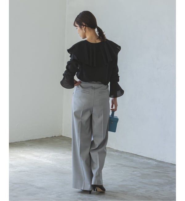 NOBLE「《追加》ブライトシアーフリルブラウス」|シャツ・ブラウス|