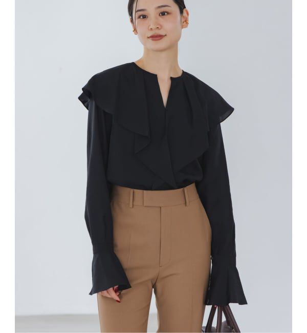 NOBLE「《追加》ブライトシアーフリルブラウス」|シャツ・ブラウス|