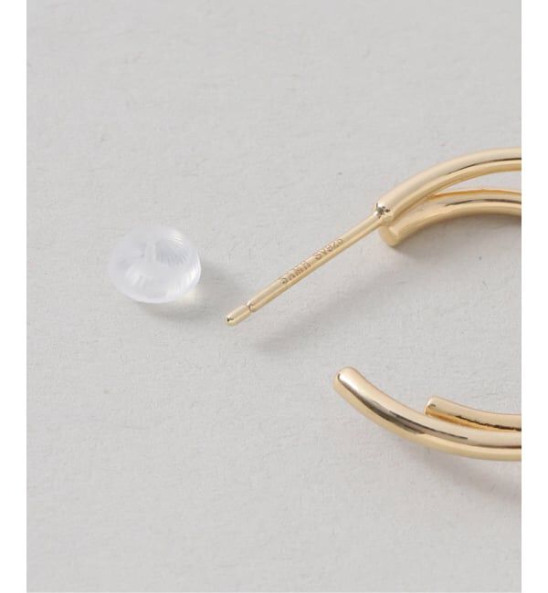 Spick and Span「《WEB限定予約》【SAMH by LILAS】ダブルフープピアスK18GP（両耳）」|ピアス|