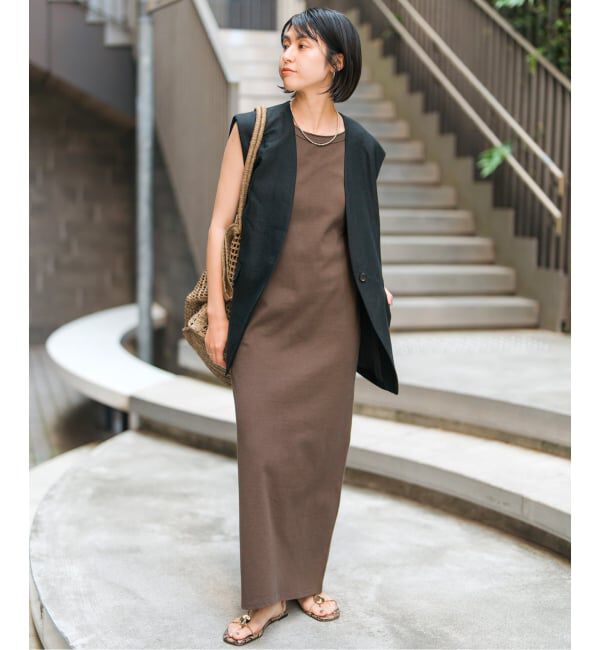 Spick and Span「《追加予約》天竺アメスリロングワンピース」|ワンピース|