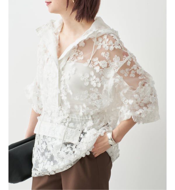 Spick and Span「LAYAS/レイヤーズ 別注レースアノラック」|その他|ホワイト