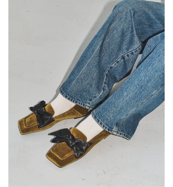 GRISE「GRISEワイドスクエアビッグリボンローファー」|ローファー|