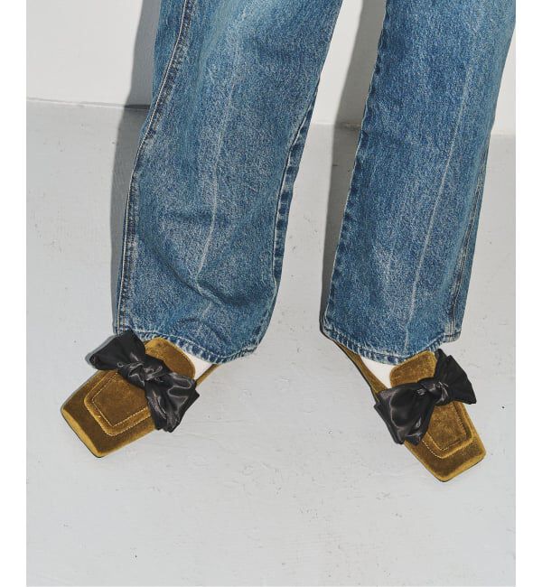 GRISE「GRISEワイドスクエアビッグリボンローファー」|ローファー|