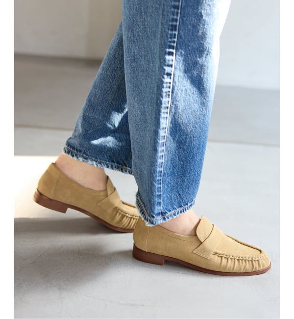  「レザーギャザーローファー」|ローファー|