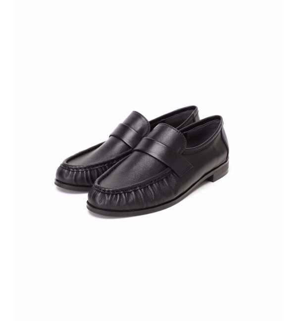  「レザーギャザーローファー」|ローファー|