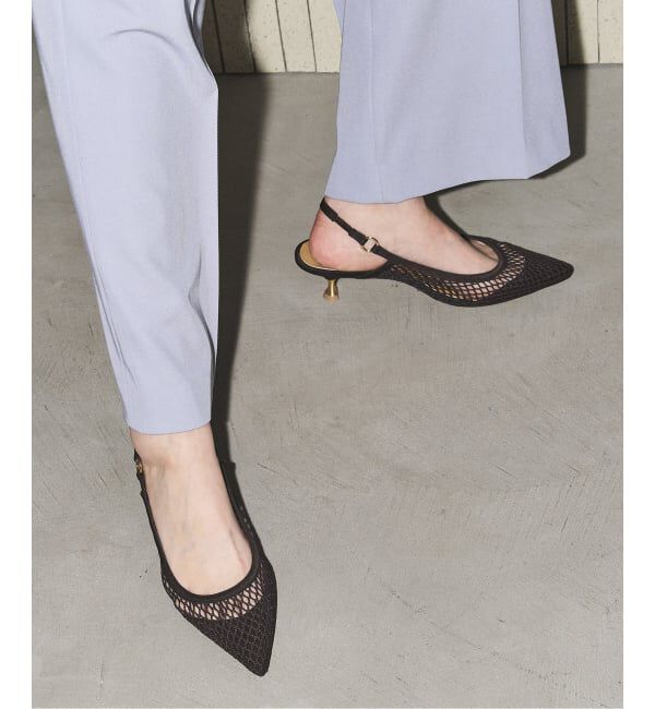 GRISE「《追加》GRISE5cmポインテッドメッシュスリングバック」|パンプス|