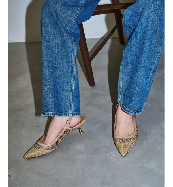 GRISE「《追加》GRISE5cmポインテッドメッシュスリングバック」|パンプス|