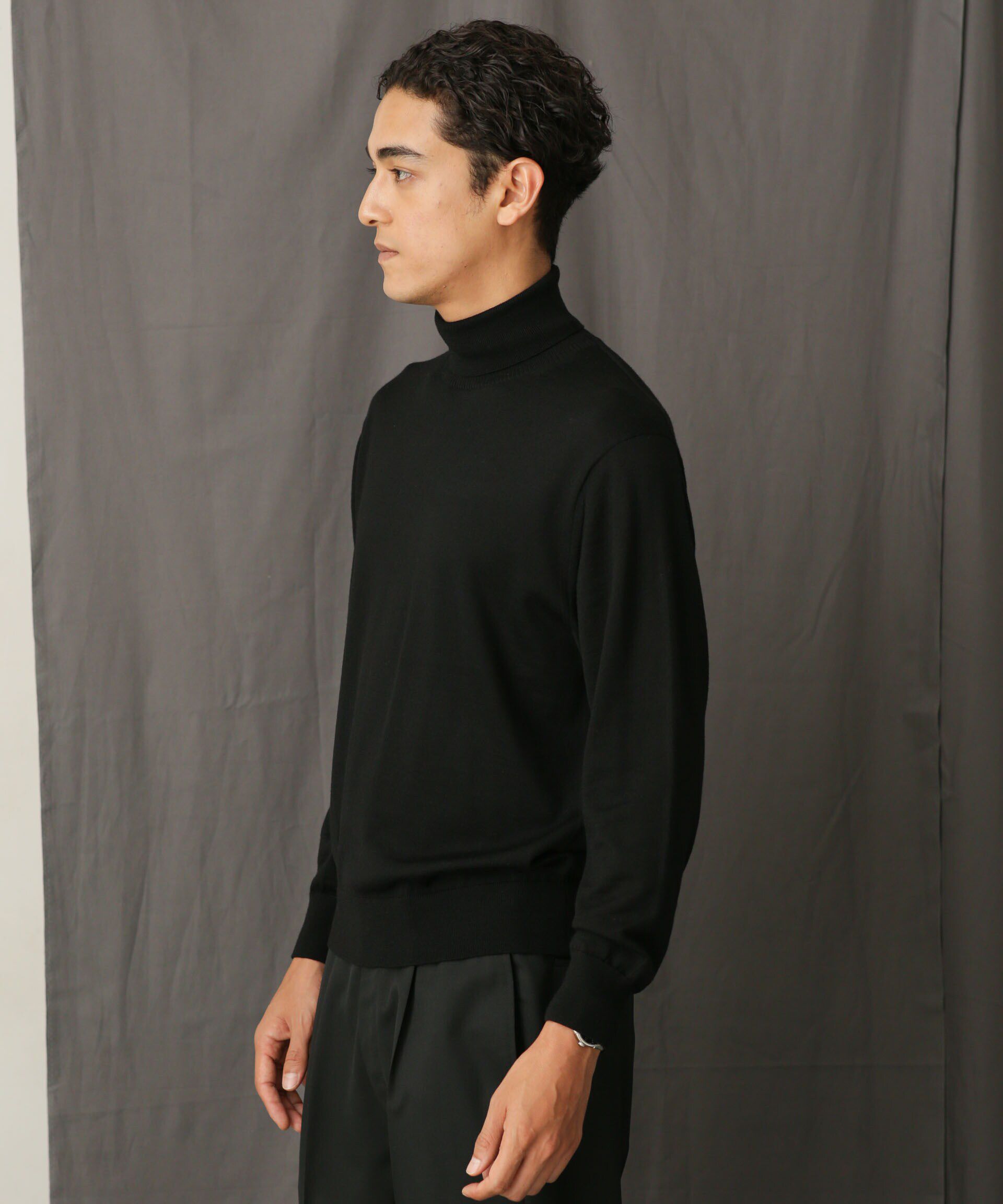 nano･universe「「毛玉レスニット」 ファインゲージタートルネック」|ニット・セーター|