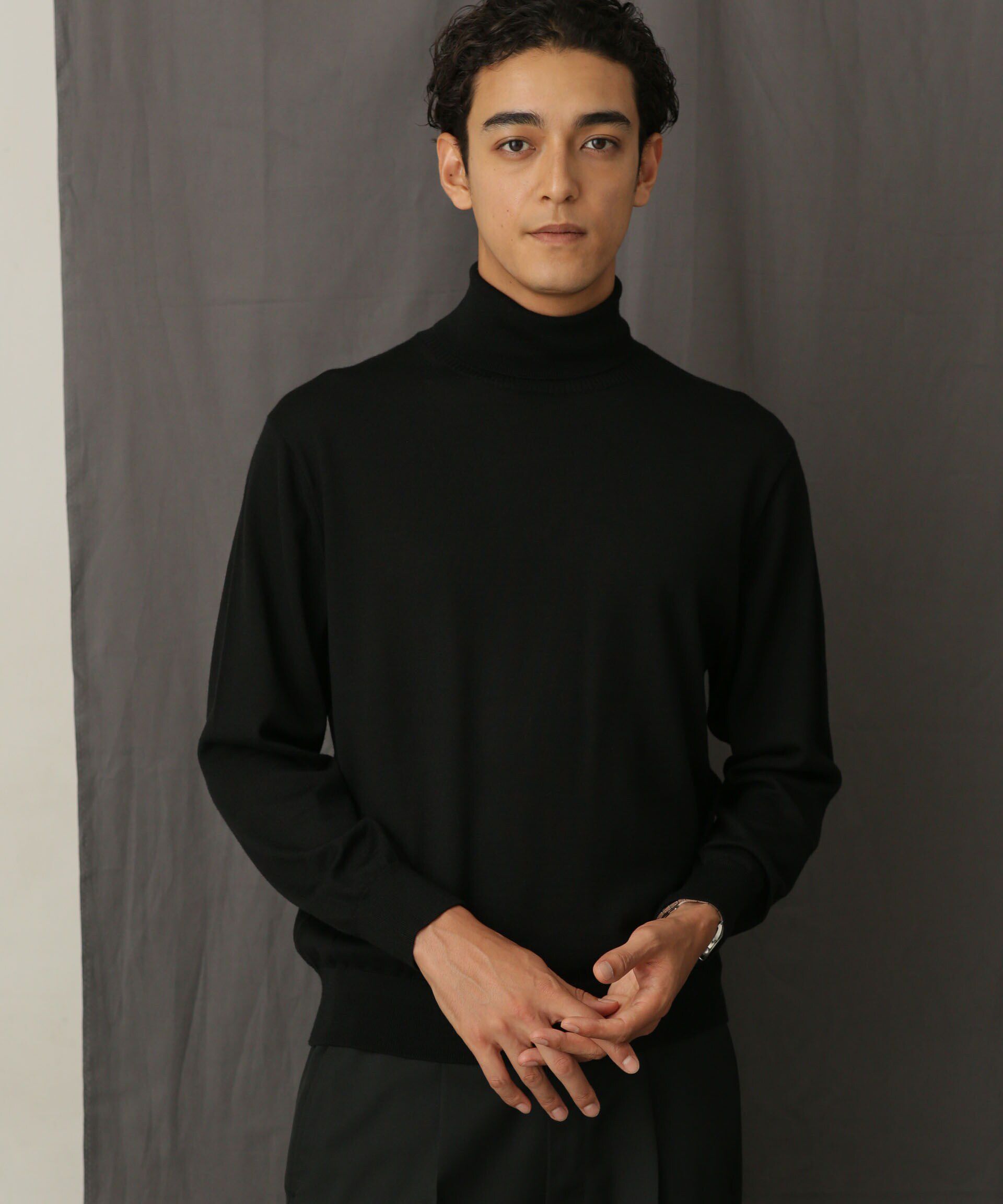 nano･universe「「毛玉レスニット」 ファインゲージタートルネック」|ニット・セーター|