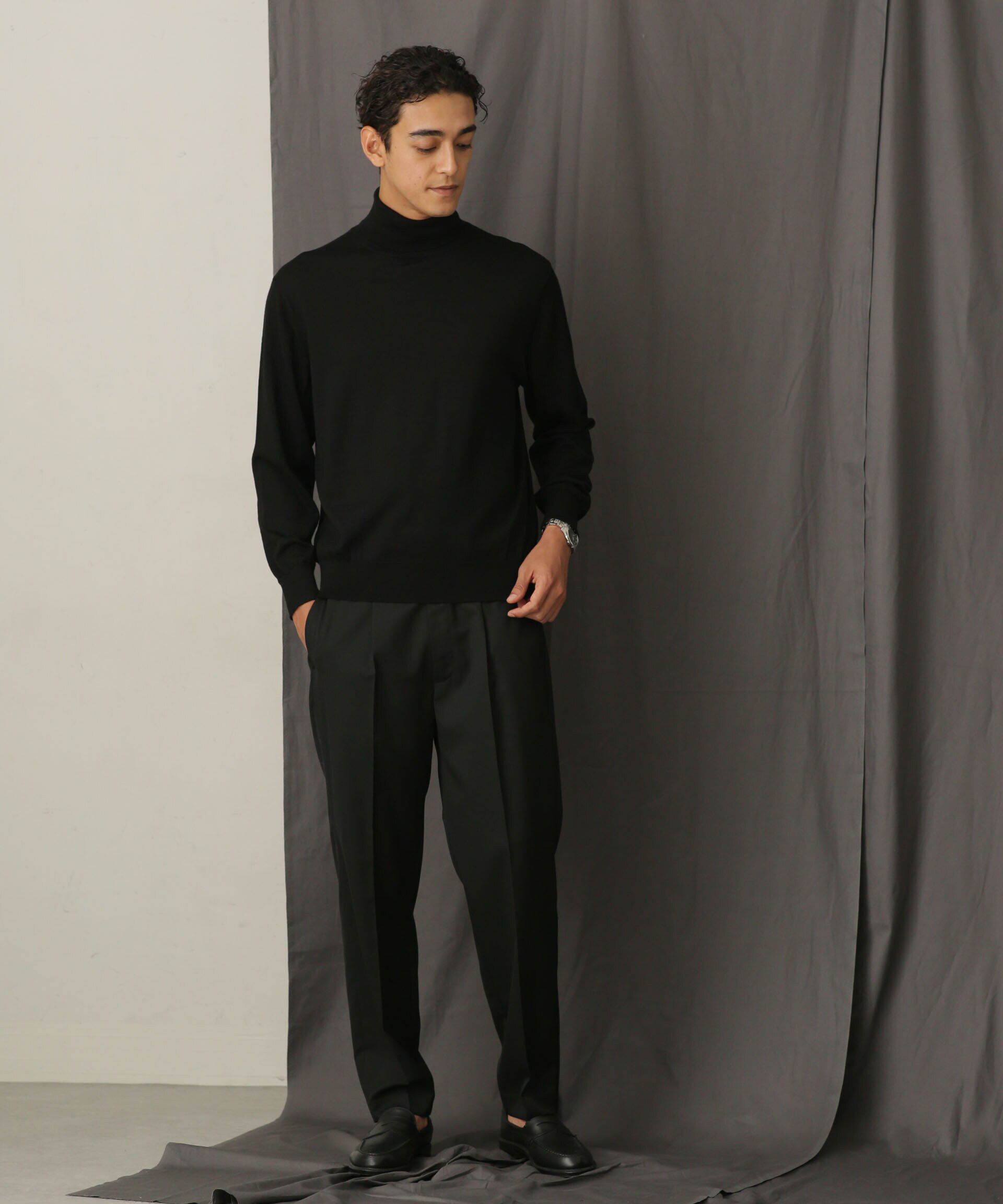 nano･universe「「毛玉レスニット」 ファインゲージタートルネック」|ニット・セーター|