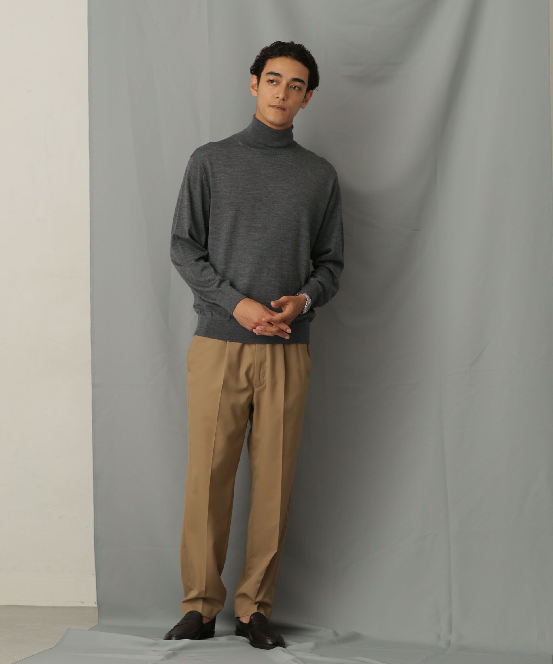 nano･universe「「毛玉レスニット」 ファインゲージタートルネック」|ニット・セーター|