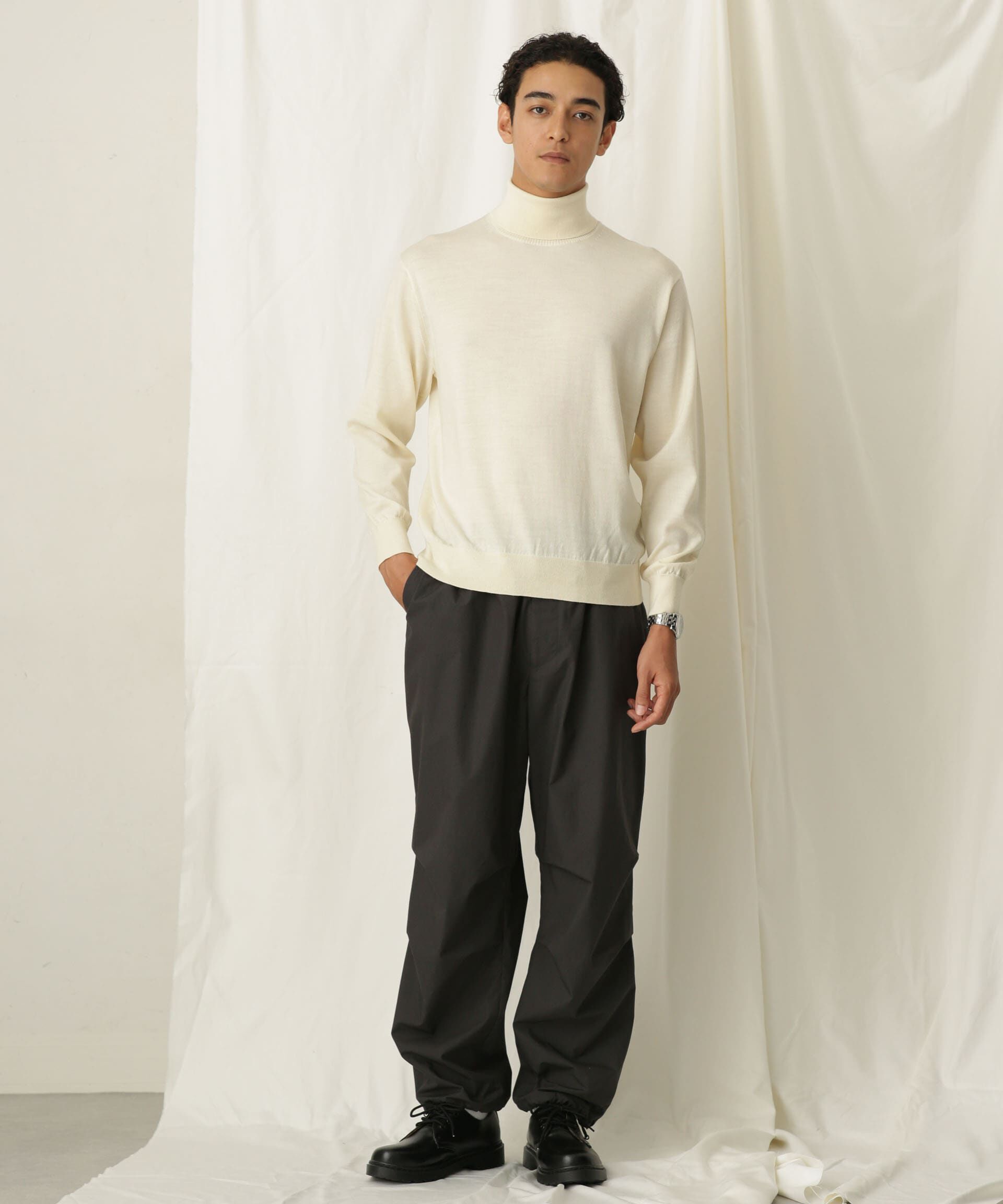 nano･universe「「毛玉レスニット」 ファインゲージタートルネック」|ニット・セーター|