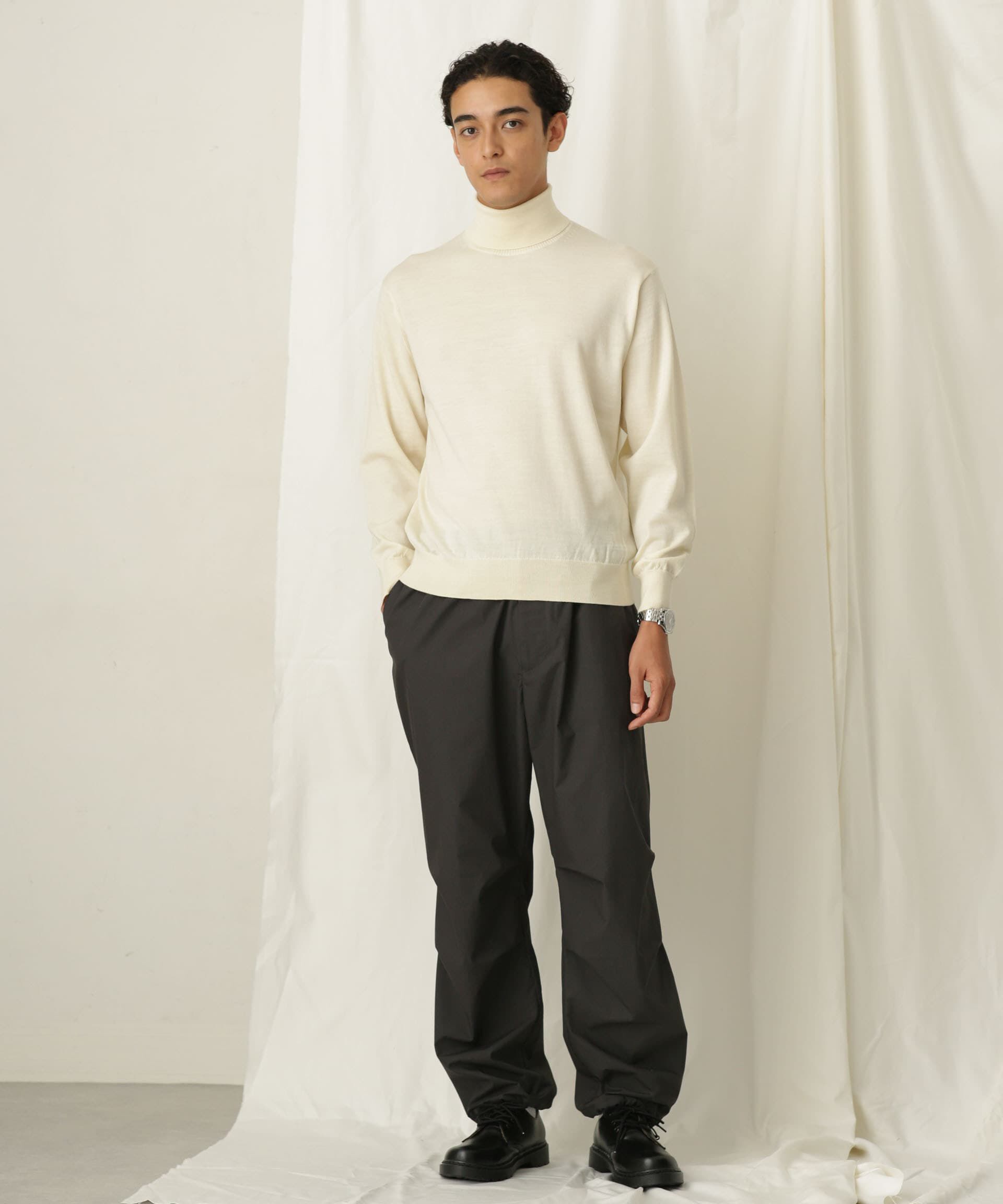 nano･universe「「毛玉レスニット」 ファインゲージタートルネック」|ニット・セーター|