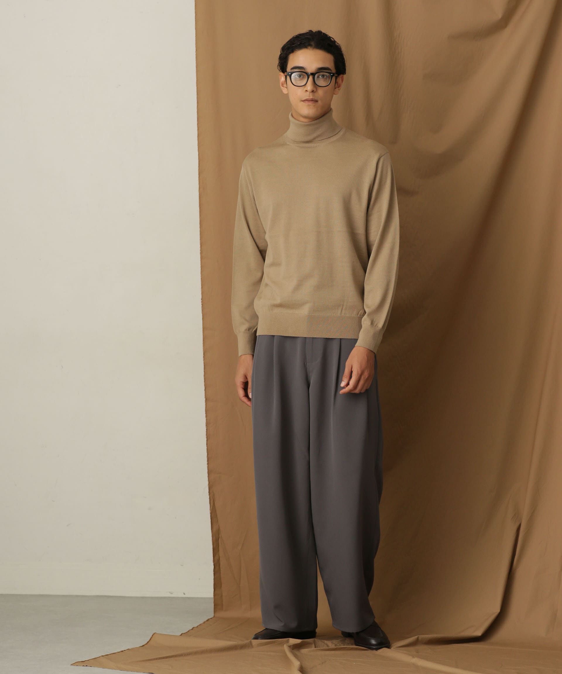 nano･universe「「毛玉レスニット」 ファインゲージタートルネック」|ニット・セーター|