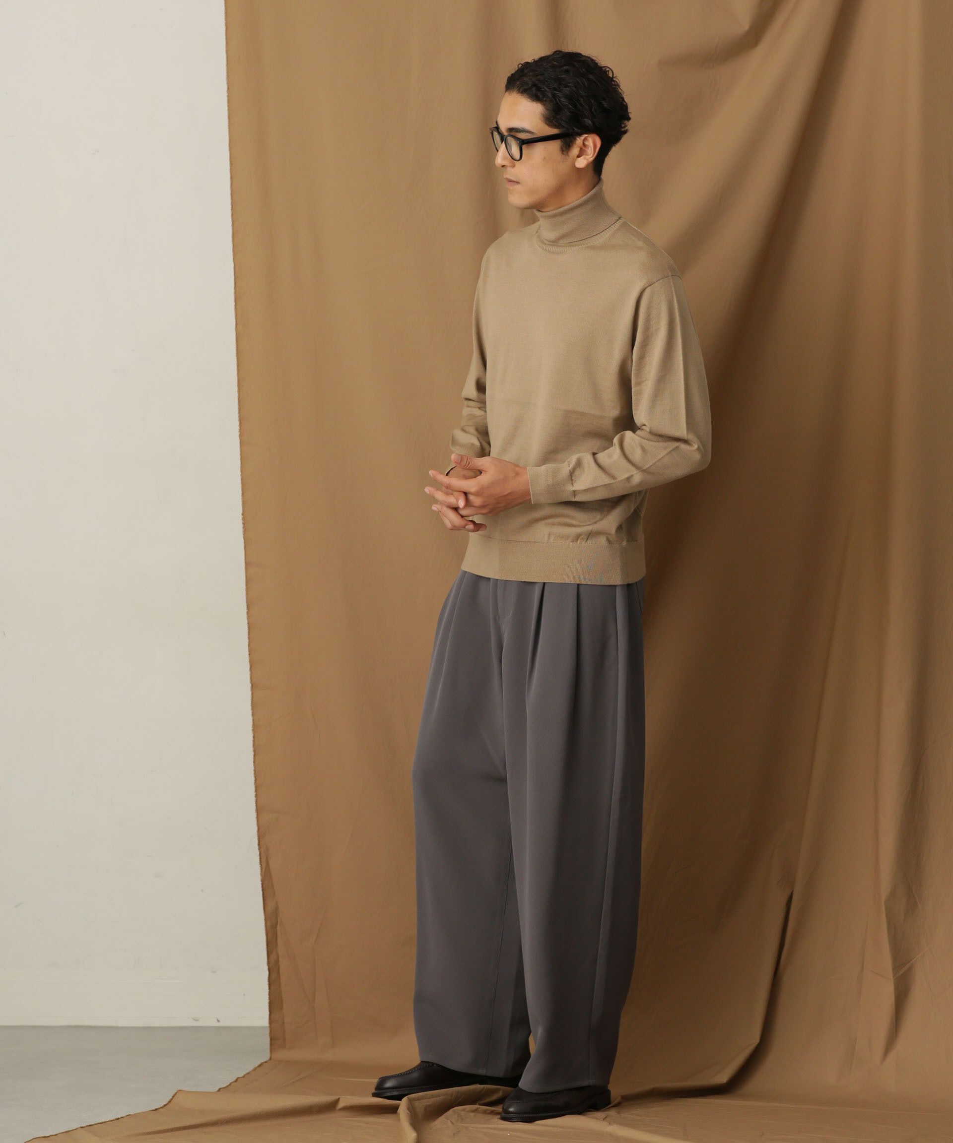 nano･universe「「毛玉レスニット」 ファインゲージタートルネック」|ニット・セーター|