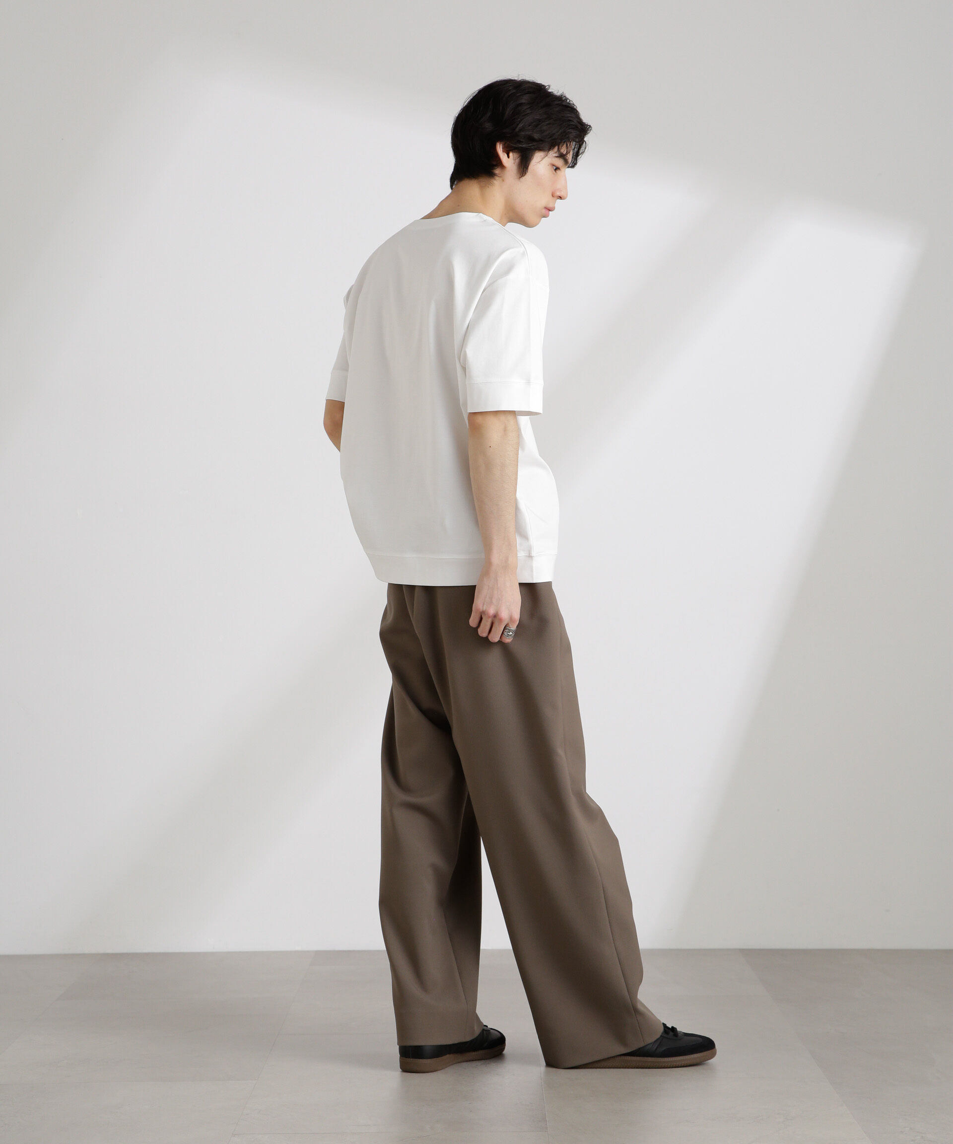 nano･universe「50/－シルケットスムースキーネックTシャツ」|Tシャツ・カットソー|