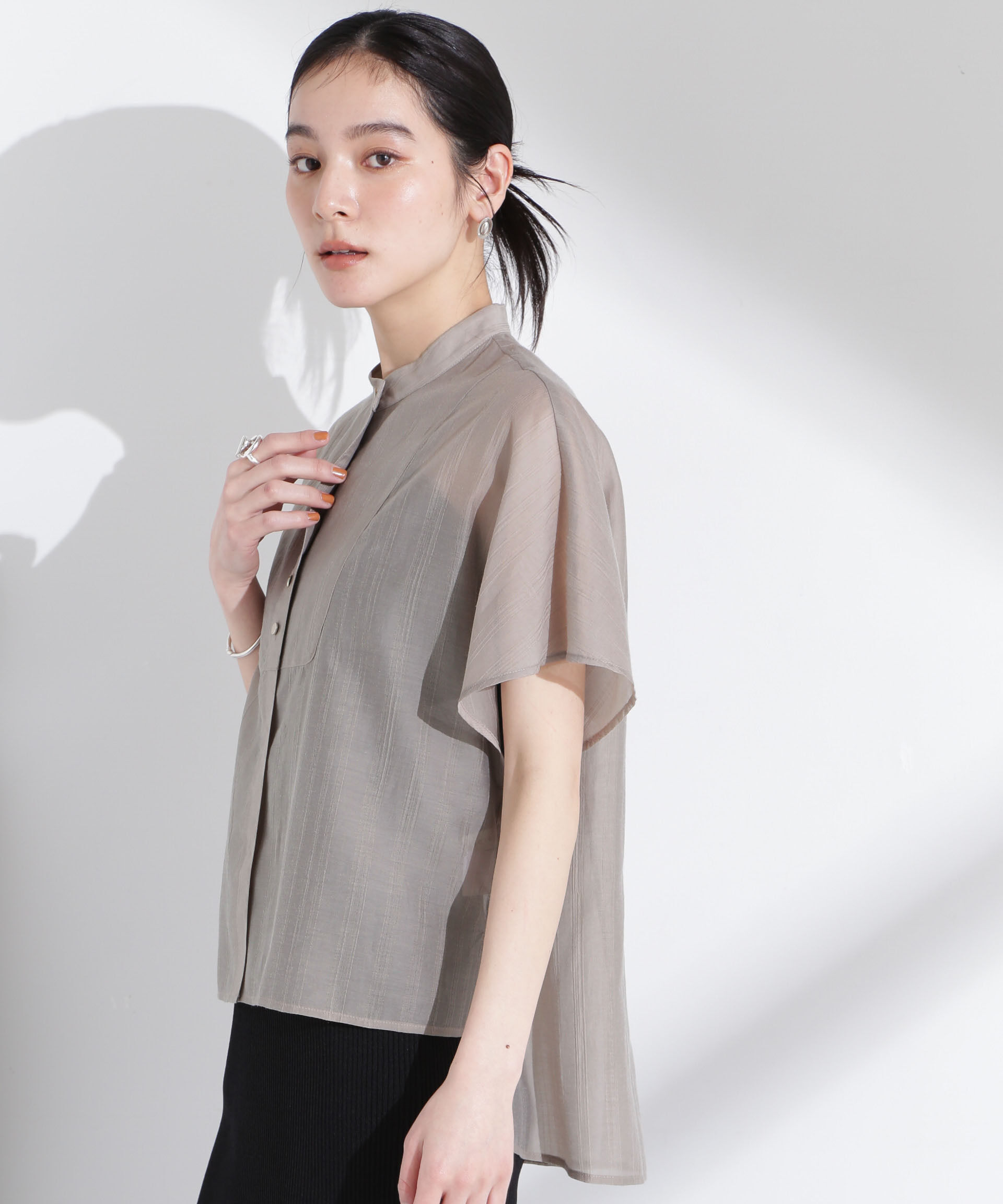 nano･universe「ポンチョデザインシャツ」|シャツ・ブラウス|