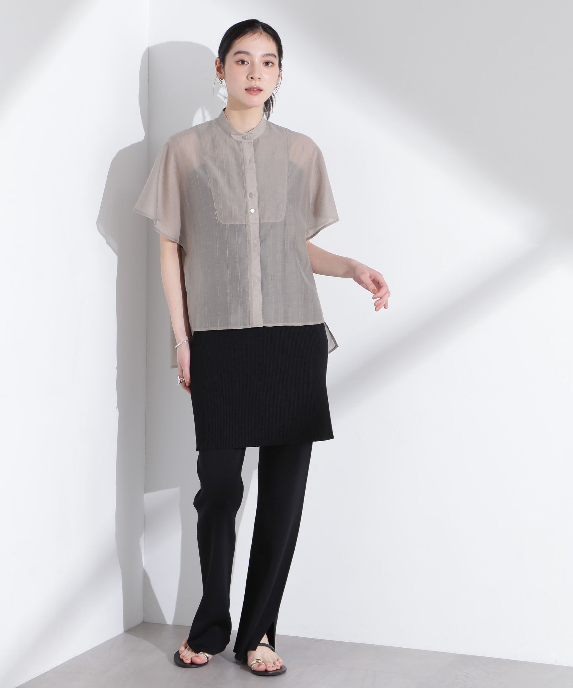 nano･universe「ポンチョデザインシャツ」|シャツ・ブラウス|