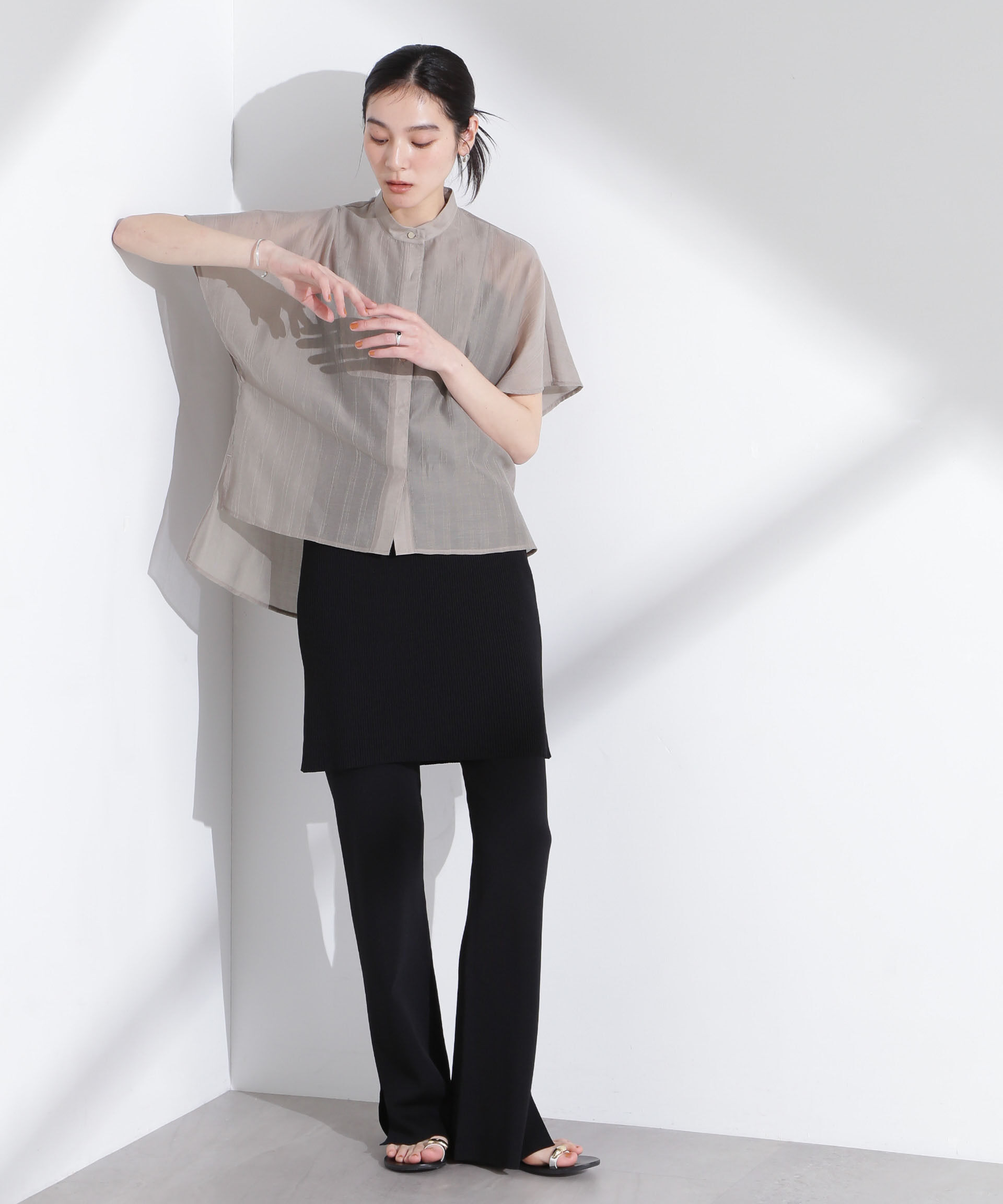 nano･universe「ポンチョデザインシャツ」|シャツ・ブラウス|