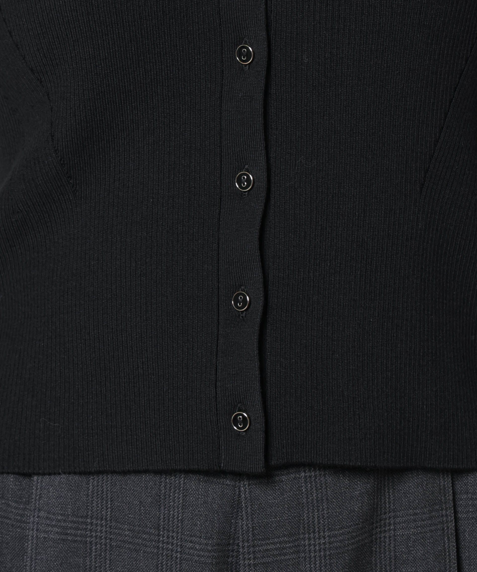 nano･universe「CICA&UVカット加工Vネックリブカーディガン」|ニット・セーター|