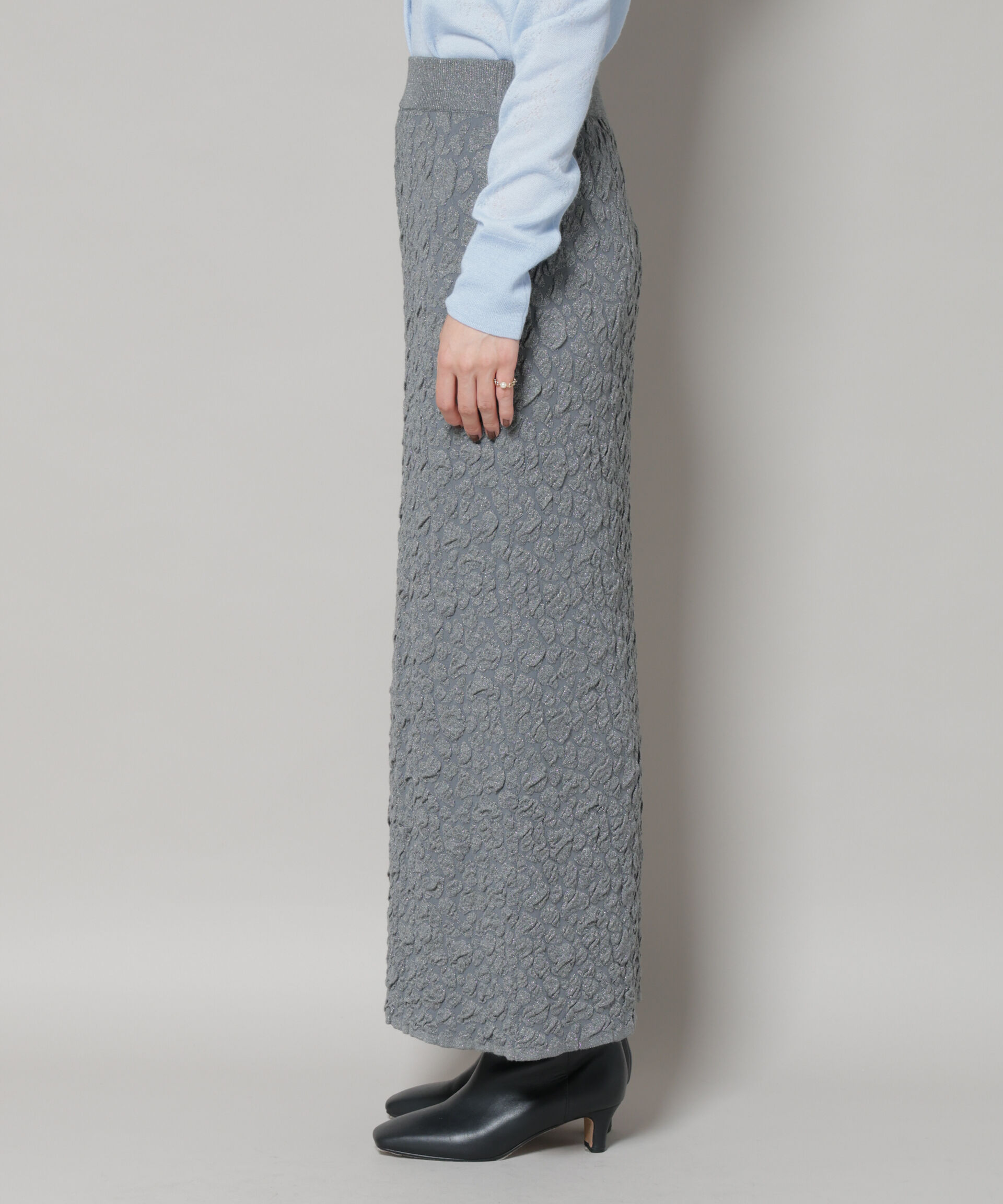 nano･universe「ラメジャガードニットタイトスカート」|スカート|