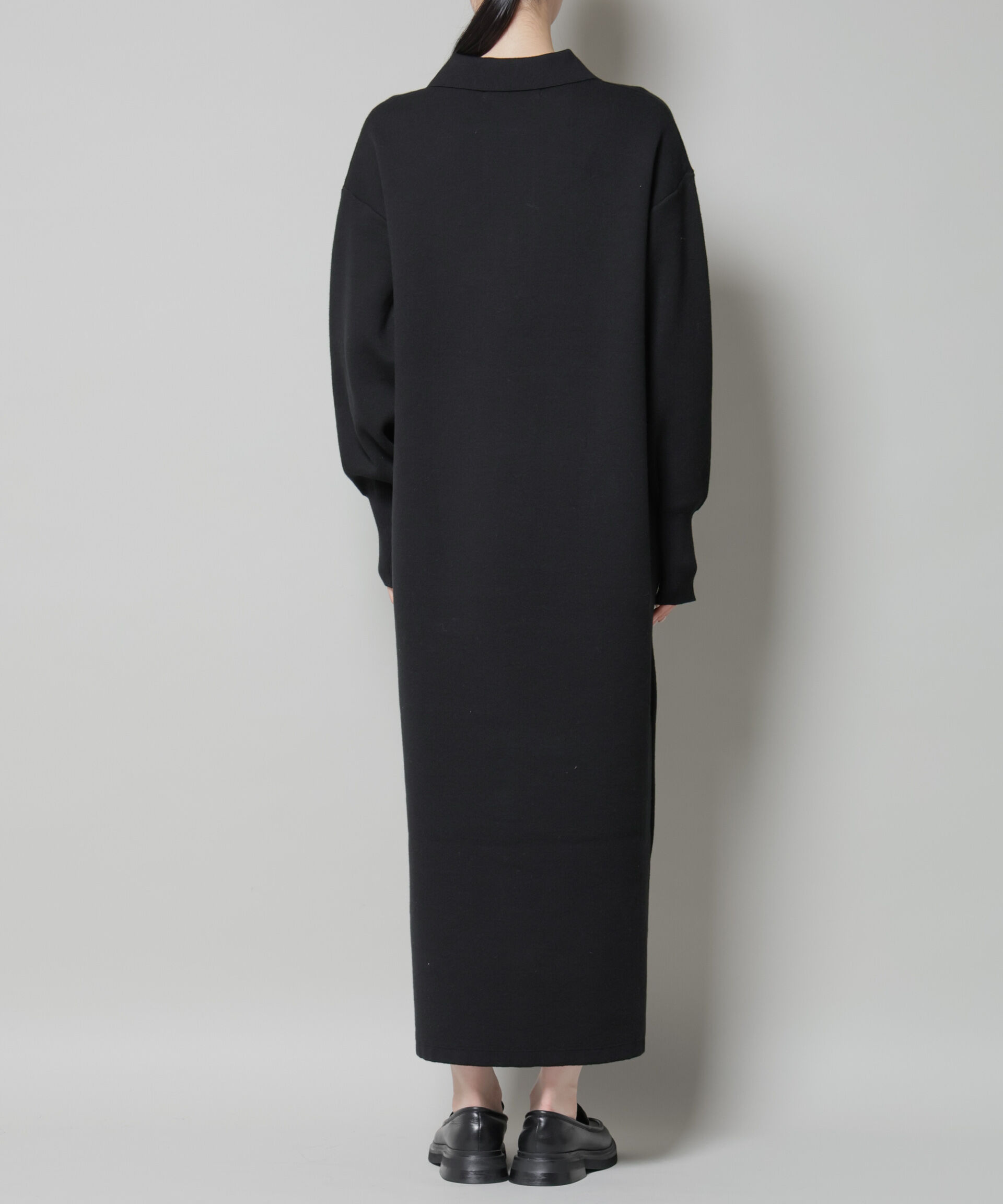 nano･universe「スウェットライク衿付きスキッパーニットワンピース」|ワンピース|