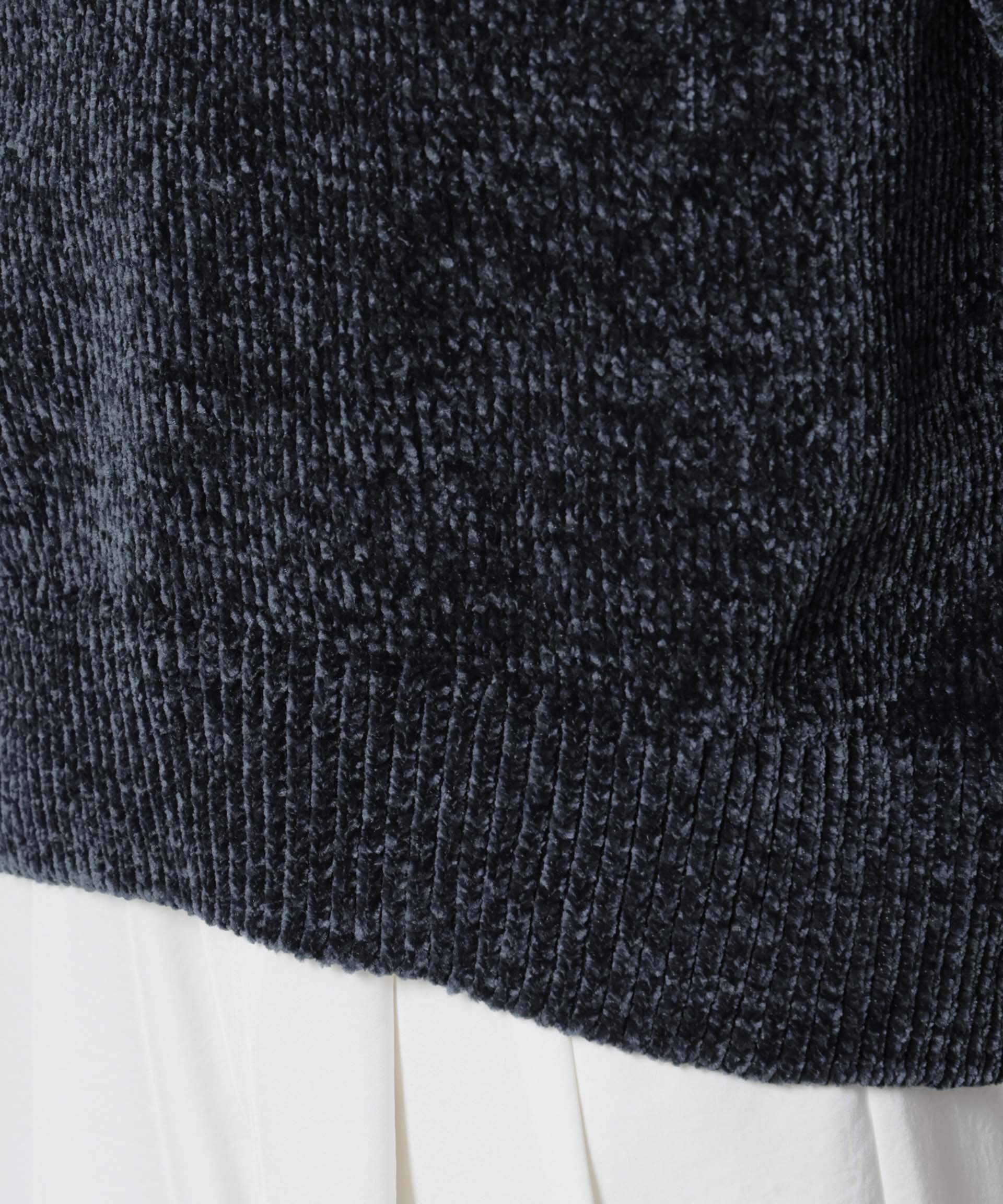 nano･universe「ベロアモールハイネックワイドニット」|ニット・セーター|