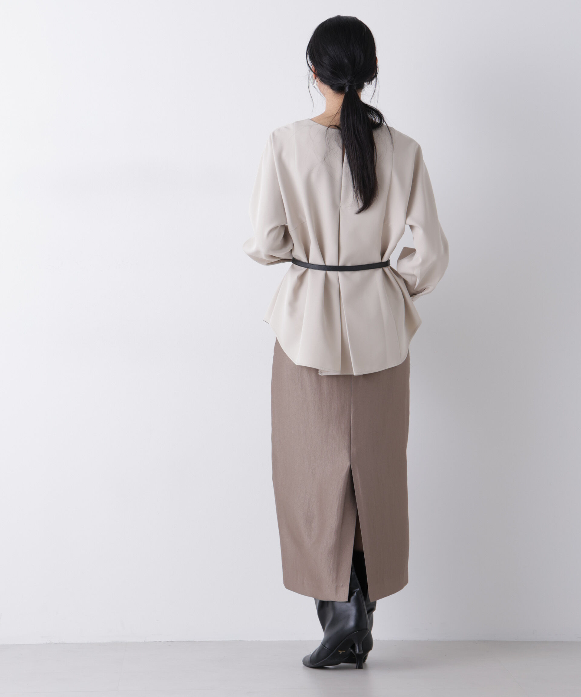 nano･universe「デイリーファンクション Vネックブラウス(セットアップ可)」|シャツ・ブラウス|