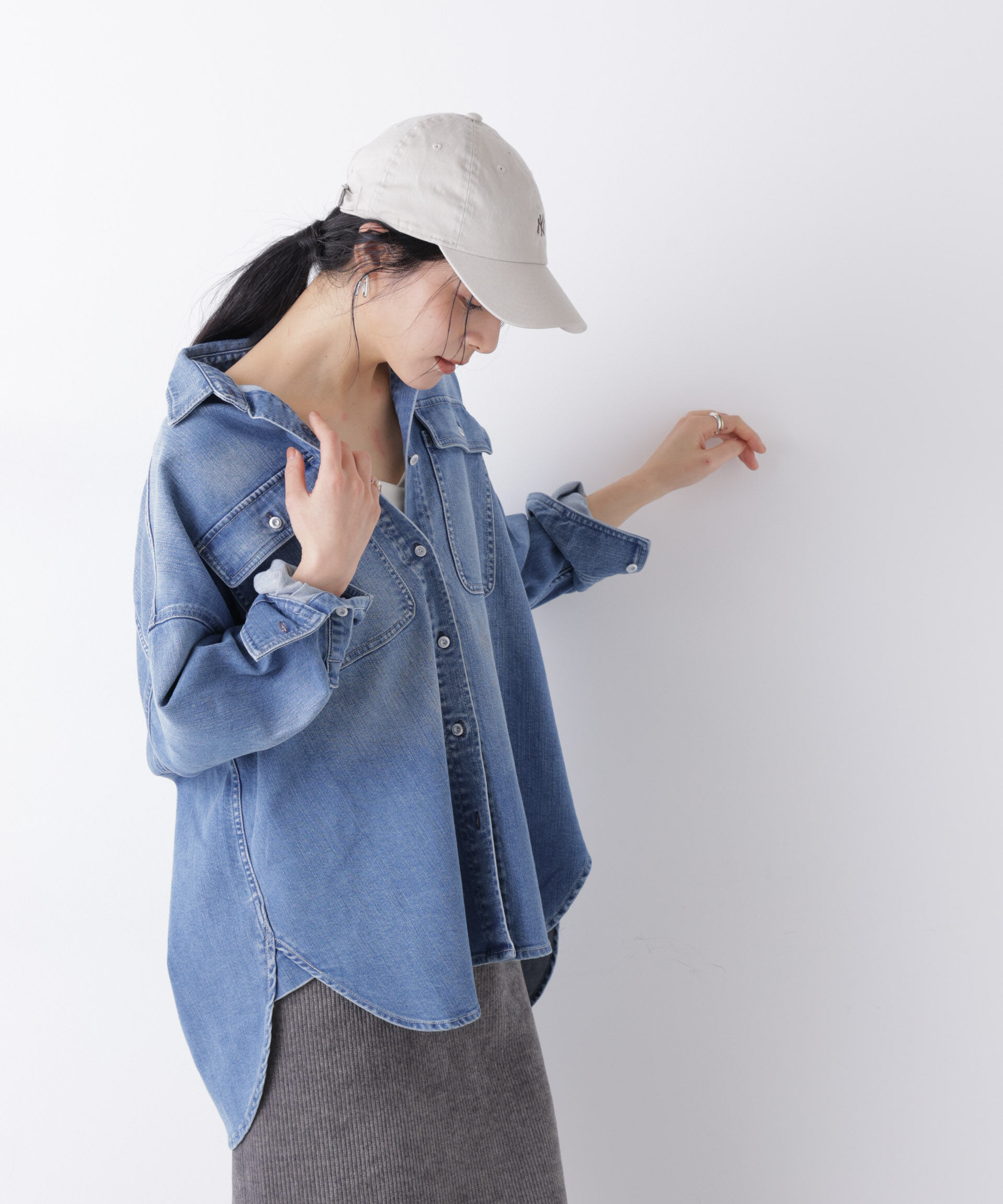 nano･universe「Healthy DENIM/別注 Almond Mid Used」|シャツ・ブラウス|