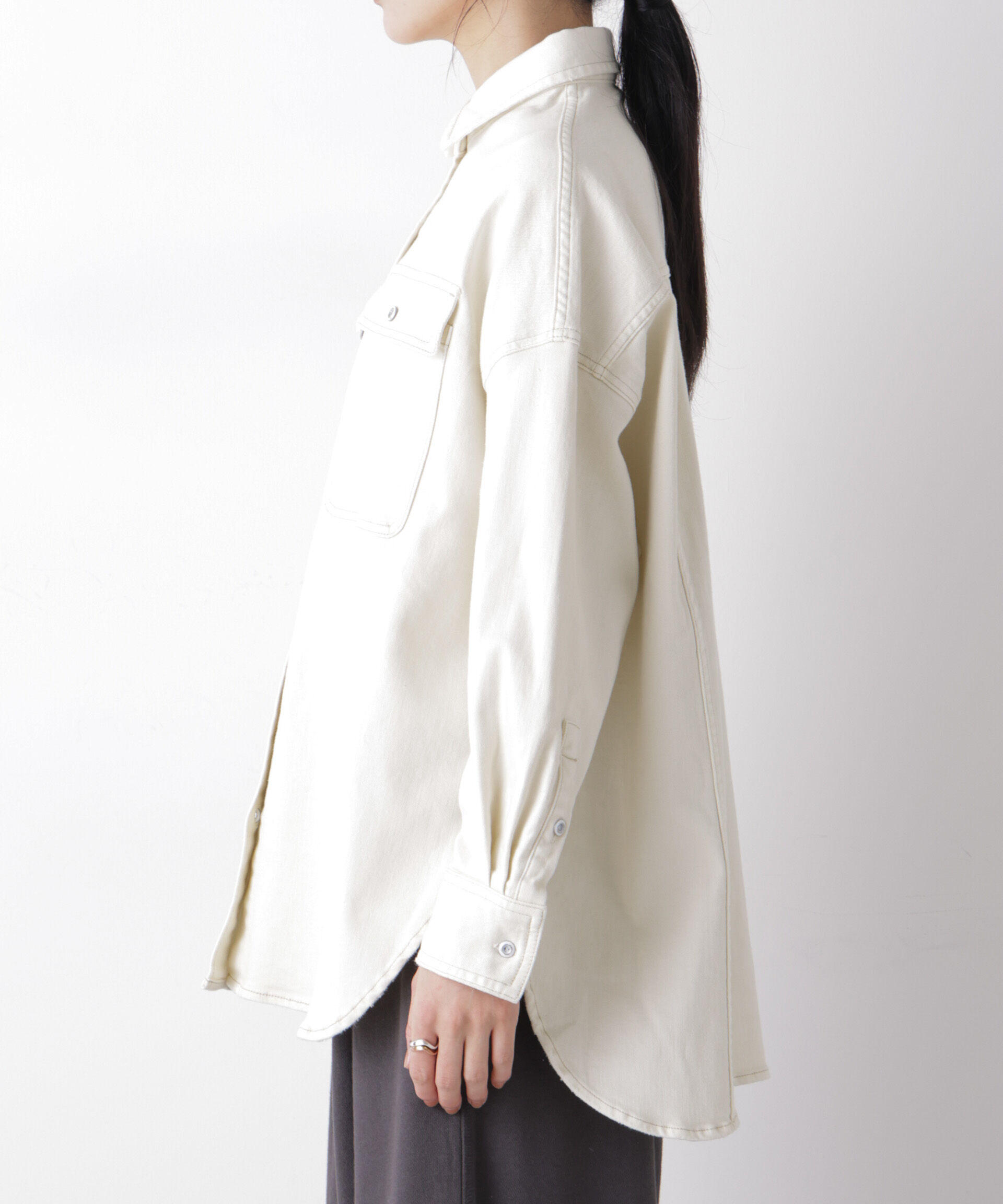 nano･universe「Healthy DENIM/別注 Almond Ecru」|シャツ・ブラウス|